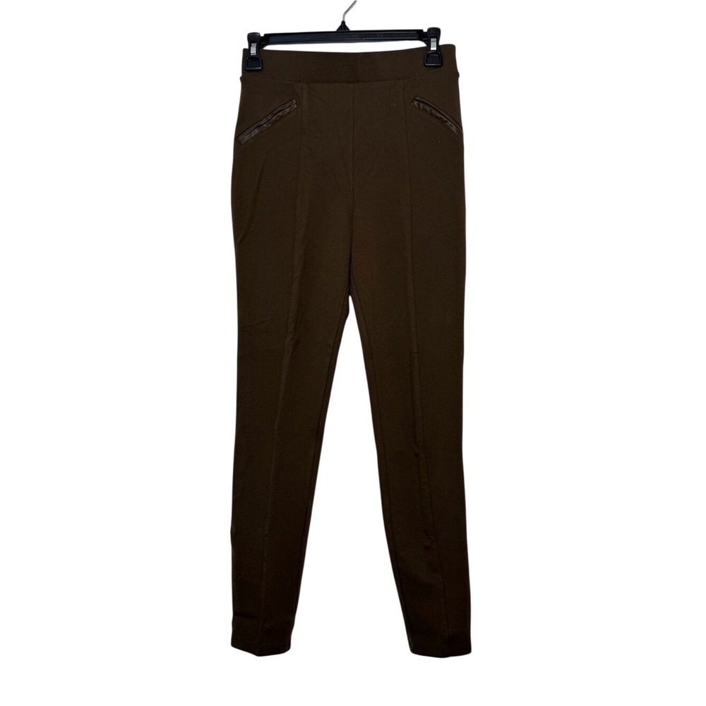 Olive Green Ponte Knit Ankle legging Pants